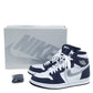 Original Air Jordan Blue/White Suede And Leather 1 Retro COJP High Top Sneakers Size 39 (Never Used)