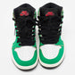 Original Air Jordans Green/White Leather 1 Retro High Top Sneakers Size 38.5 (Never Used)