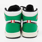 Original Air Jordans Green/White Leather 1 Retro High Top Sneakers Size 38.5 (Never Used)