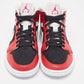 Original Air Jordans Red/White Leather Air Jordan 1 Mid Gy, Red White Sneakers  Size 37.5 (Never Used)