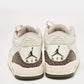 Original Air Jordan White Leather Jordan 3 Retro Neapolitan Dark Mocha Sneakers Size 41