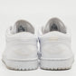 Original Air Jordans White Leather Jordan 1 Low Sneakers Size 40