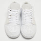 Original Air Jordans White Leather Jordan 1 Low Sneakers Size 40