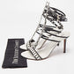 Original Alaia White/Black Laser Cut Patent Leather Strappy Sandals Size 38.5