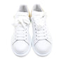 Original Alexander McQueen White Leather with Metallic Gold Leather Trim Platform Sneakers Size 38 (Never Used)