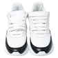 Original Alexander McQueen White/Black Leather And Canvas Larry Low Top Sneakers Size 37 (Never Used)