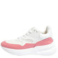 Original Alexander McQueen White/Pink Leather And Mesh Oversized Runner Low Top Sneakers Size 40 (Never Used)