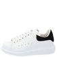 Original Alexander McQueen White/Black Leather Oversized Sneakers Size EU 38.5 (Never Used)