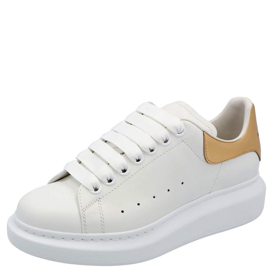 Original Alexander McQueen White/Gold Oversized Sneakers Size EU 40 (Never Used)