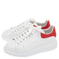 Original Alexander McQueen White/Red Leather and Suede Oversized Sneakers Size 38.5 (Never Used)