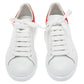 Original Alexander McQueen White/Red Leather and Suede Oversized Sneakers Size 38.5 (Never Used)