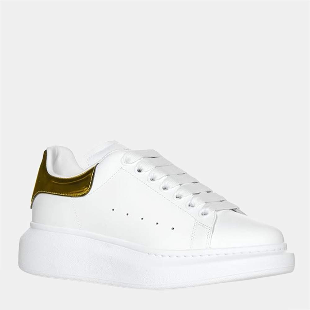 Original Alexander Mcqueen White/ Metallic Yellow Oversized Sneaker Size EU 38.5 (Never Used)