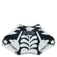 Original Alexander McQueen Black/White Satin Naive Pagan-Print Small De Manta Clutch