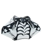 Original Alexander McQueen Black/White Satin Naive Pagan-Print Small De Manta Clutch