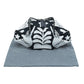 Original Alexander McQueen Black/White Satin Naive Pagan-Print Small De Manta Clutch