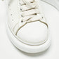 Original Alexander McQueen White Leather Oversized Sneakers Size 38