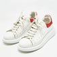 Original Alexander McQueen White Leather Oversized Sneakers Size 38