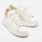 Original Alexander McQueen White/Gold Leather Oversized Sneakers Size 39.5