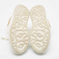 Original Alexander McQueen White/Gold Leather Oversized Sneakers Size 39.5