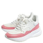 Original Alexander McQueen White/Pink Leather And Mesh Oversized Runner Sneakers Size 39