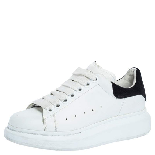 Original Alexander Mcqueen White Leather Oversized Low Top Sneakers Size 36.5