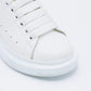 Original Alexander McQueen White Leather Oversized Low Top Sneakers Size 35.5