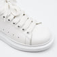 Original Alexander McQueen White Leather Oversized Low Top Sneakers Size 39