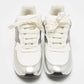 Original Alexander McQueen White Croc Embossed Leather Oversized Low Top Sneakers Size 40.5