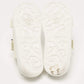 Original Alexander McQueen White Rubber Birke Buckle Slide Flats Size 38.5