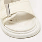 Original Alexander McQueen White Rubber Birke Buckle Slide Flats Size 38.5