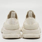 Original Alexander Mcqueen White Canvas and Rubber Tread Slick Sneakers Size 38.5