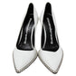 Original Alexander Wang White Leather Rie Studded Pointed-Toe Pumps Size 39.5