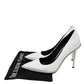 Original Alexander Wang White Leather Rie Studded Pointed-Toe Pumps Size 39.5