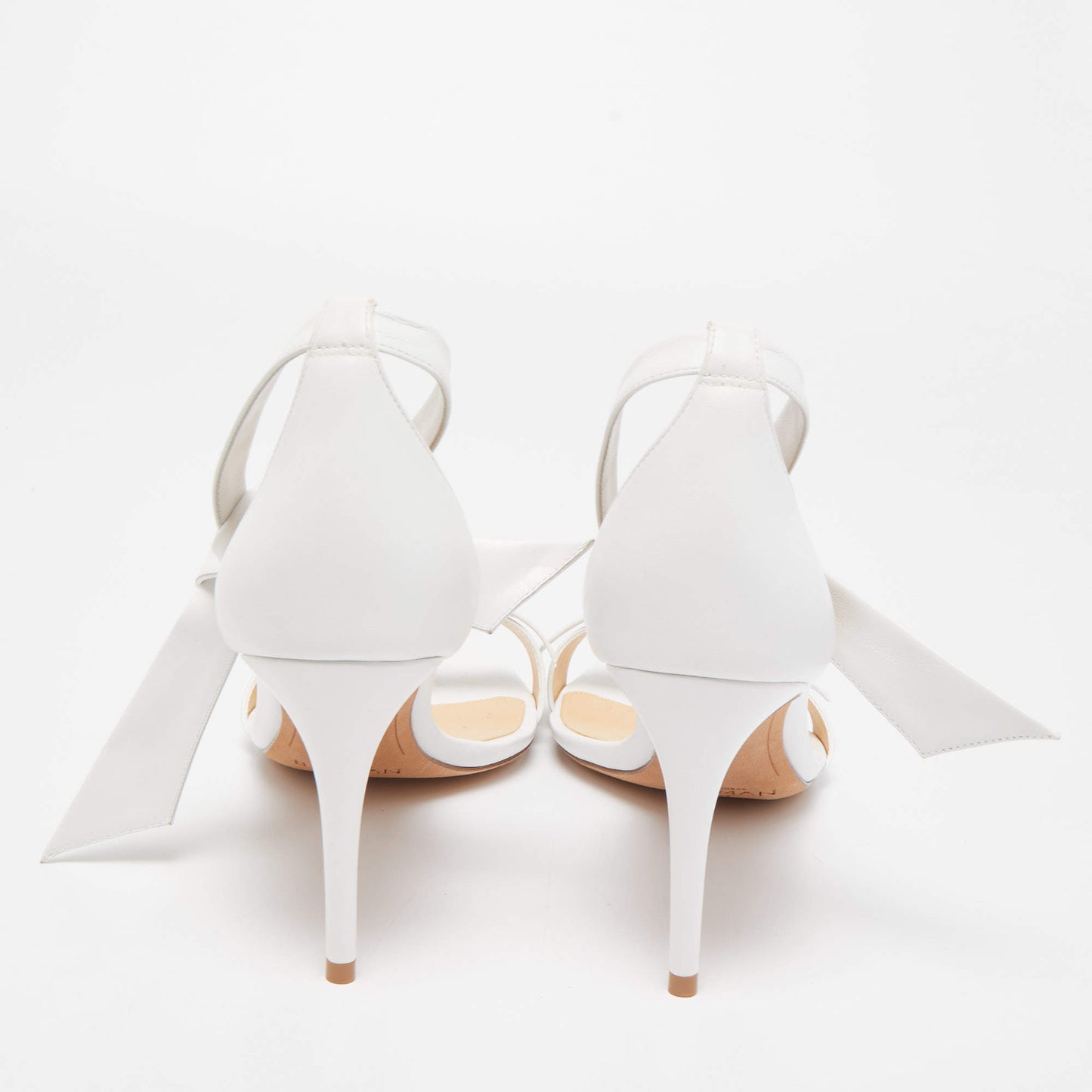 Original Alexandre Birman White Leather Clarita Sandals Size 41 (Never Used)