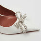 Original Amina Muaddi White Patent Leather Rosie Pumps Size 36 (Never Used)