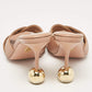 Original Aquazzura Beige Leather Darling 105mm Slide Sandals Size 36.5