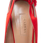 Original Aquazzura Red Satin Forever Marilyn Cut Out Tassel Detail Pointed Toe Pumps Size 39