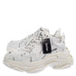 Original Balenciaga White Triple S All Over Logo Sneakers Size 38 (Never Used)