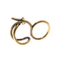 Original Balenciaga Asymmetric Bow Gold Tone Double Ring