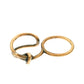 Original Balenciaga Asymmetric Bow Gold Tone Double Ring