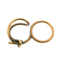 Original Balenciaga Asymmetric Bow Gold Tone Double Ring