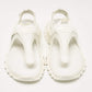 Original Balenciaga White Fabric and Rubber Track Thong Sandals Size 36