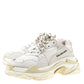 Original Balenciaga White Mesh And Leather Triple S Platform Sneakers Size 38