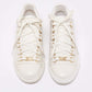 Original Balenciaga White Leather Arena Lace Up  Sneakers Size 36