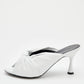 Original Balenciaga White Leather Drapy Knotted Slide Sandals Size 37.5