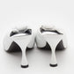 Original Balenciaga White Leather Drapy Knotted Slide Sandals Size 37.5