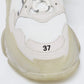 Original Balenciaga White/Grey Mesh and Leather Triple S Clear Low-Top Sneakers Size 37