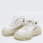 Original Balenciaga White/Grey Mesh and Leather Triple S Clear Low-Top Sneakers Size 37