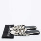 Original Balenciaga White Leather Arena Flat Slides Size 39