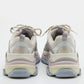 Original Balenciaga Off White/Grey Mesh and Nubuck Triple S Lace Up Sneakers Size 39